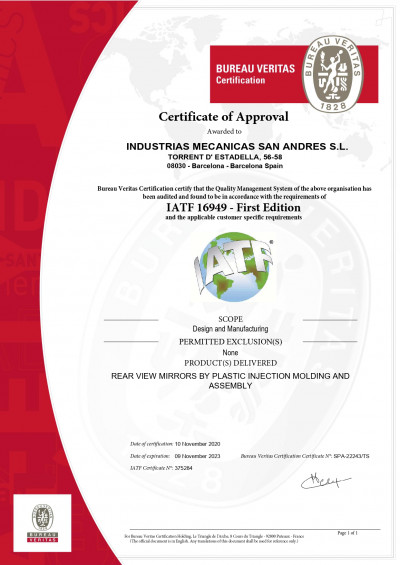 Certificado IATF